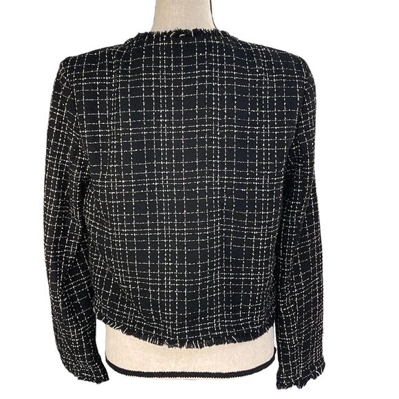 Calvin Klein SZ 2 Blazer Jacket Open Front Long Sleeve Pockets Unlined Womens - Picture 5 of 9